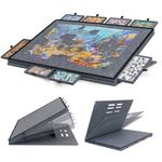 Becko US Tilting Puzzle Board with 2-in-1 Designed Stand & Cover, Lightweight Felt Storage Case with 8 Drawers for Adults, Portable Jigsaw Puzzle Table for Games Up to 1500 Pieces