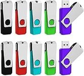 Aiibe 16 GB Flash Drive Thumb Drives 10 Pack Bulk 16GB USB Flash Drive Multipack Zip Drives 16GB 16G USB Drives USB 2.0 for Backup and Storage