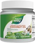 Nature's Way Organic Extra Virgin Coconut Oil, Pure and Unrefined, 62% MCTs, 16 Oz