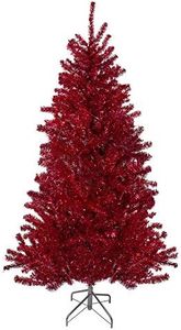 Northlight 7 Artificial Christmas Trees Unlit Metallic Red