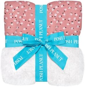 Posh Peanut Square Plush Patoo - Large Premium Reversible Knit Viscose from Bamboo - Snuggly Security Toddler Blanket - 40" x 40" (Emmilene, Crib)