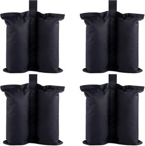 4 Pack Canopy Weight Bags,140 LBS Extra Large Pop up Canopy Weights Sand Bags for Patio Umbrella Base Canopy Tent Gazebo Outdoor Instant Canopies Black Sand Bags (Without Sand)
