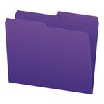 Pendaflex Colour File Folders, 1/2 Cut Tab, Letter, Violet, 100/Box