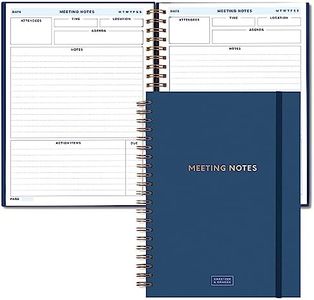 S&O Large Meeting Notebook for Work - Professional Notebooks for Work Organization - Work Organizer Notebook - Work Notebook Organizer Planner - Meeting Notes Notebook for Work - 208 Pages, 8.4”x11.2”