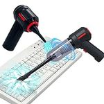 DIYARTS 3-in-1 Computer Vacuum Cleaner, Electronics Compressed Air Duster Blower, Portable Handheld Vacuum Cleaner, Rechargeable, Cordless Mini Keyboard Cleaner Kit for PC Computer Desk Car