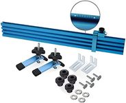 POWERTEC 24" Drill Press Fence Set w/T Slot Fence, Mounting Brackets, Flip Stops, Hold Down Clamps, Hardware for T-Slot Drill Press Table Tops, 71633