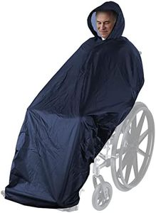 Anyoo Funda Impermeable para Poncho para Silla de Ruedas, Poncho Ligero para Lluvia, Capa Protectora con elásticos Que Proporciona protección Seca para sillas de Ruedas, Azul Oscuro, Talla única
