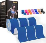 Deilin Kinesiology Tape 19.7ft Uncut Per Roll, Elastic Therapeutic Sports Tapes for Knee Shoulder and Elbow, Waterproof Athletic Physio Muscles Strips, Breathable, Latex Free, 3 Rolls Dark Blue