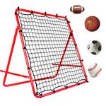 Foldable Soccer Training Rebounder Net with Thickened Tube and Rope, Soccer Rebound Net Training Soccer Kickback Target Goal Net for Kids and Teenagers - Perfect for Backyard Soccer Practice