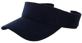 Amazon Brand - Nora Nico Unisex Cotton Stylish Adjustable Sun Visor, Sun UV Protection Cap-Navy