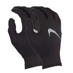 Nike N.RG.L4.042.SM, Unisex Adult Running Gloves, Black, S/M