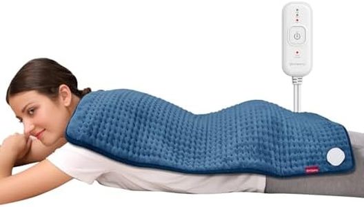 Comfytemp Heating Pad for Back Pain Relief - FSA HSA Eligible Extra Large Heating Pad XXL, Birthday Gifts for Women Mom Her Wife, 17''x 33'' King Size Electric Heating Pad for Period Cramps (Blue)