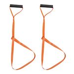 2pcs Deer Drag Harness, Orange Deer Puller Sled Rope with Self-Lock Loop and Easy-to-Grip Handle Deer Pull Strap Hunting Gear and Accessories for Men Hunting