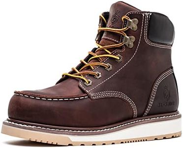 SL-Saint Waterproof Steel/Soft Moc Toe Classic Fashion Safety Work Boots for Men,Industrial Construction Insulated 6'' (Classic Steel Toe, Adult, Men, 8.5, Numeric, UK Footwear Size System, Wide)