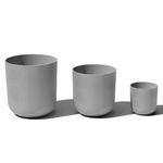 Veradek Mason Series Lima Planter - Set of 3 Round Planters for Indoor or Outdoor Garden/Patio | Made from Plastic & Concrete with Drainage Holes | Modern Décor for Succulents, Flowers, Small Plants