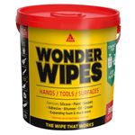 SIKA - Wonder Wipes Multi-Use Cleaning Wipes for the Building Trade - Specially Formulated to Clean Hands, Tools and Surfaces - 300 Wipes