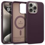 Caseology Nano Pop Mag for iPhone 15 Pro Max Case 5G [Dual Layer Silicone Case Compatible with Magsafe] Military Grade Drop Tested (2023) - Burgundy Bean