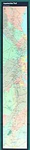 Appalachian Trail Narrow Wall Map (Maine to Georgia)