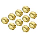 PATIKIL 4mm Tube OD Brass Compression Sleeves Ferrules, 50 Pack Brass Ferrule Fitting Brass Compression Fitting Assortment Kit for Air Water Gas Pipe