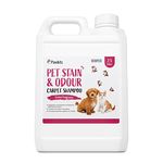 Pet Stain and Odour Carpet Shampoo 2.5L Super Concentrated - Lemon Scented Carpet and Upholstery Cleaner with Odour Neutraliser - Removes Cat Dog or Puppy Urine/Waste Smells, Cruelty Free