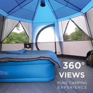 Coleman Octagon 6-8 Person Dome Tent – Waterproof Family Camping Shelter