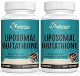 2400 MG Liposomal Glutathione Softgels, Max Absorption, Active Form L-Glutathione Reduced (GSH), with Hyaluronic Acid, Resveratrol, Master Antioxidants for Detox, Brain, Immune System, 120 Softgels