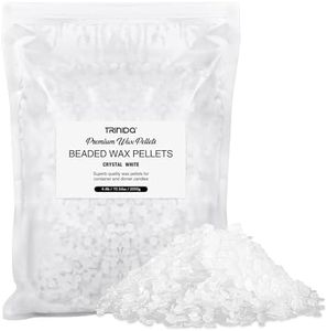 TRINIDa Paraffin Wax Pellets, 2KG Premium Natural White Candle Wax Pellets, Paraffin Wax for Candle Making, Arts & Crafts, Lubrication, and Sealing, No additives, Harmless and Pure