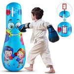 Inflatable Punching Bag for Kids 47 Inch, Free Standing Boxing Toy for Children, Punching Bag for Boys & Girls, Exercise Stress Relief