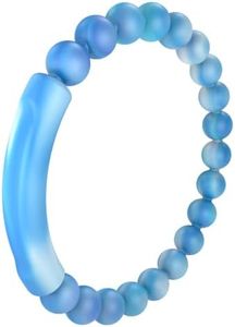 QALO Men & Women's Glow Tranquil Silicone Bracelet, Ultra Comfortable Unisex Bangle, Durable, Water Resistant Bracelet, Blue, Extra Large