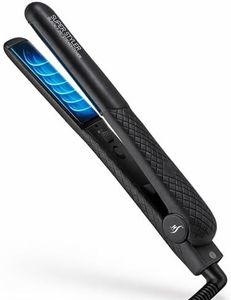 Herstyler Superstyler Onyx Ceramic Flat Iron, Ceramic Hair Straightener With Adjustable Temperature, Travel-friendly Dual Voltage Flat Iron