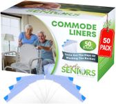 Commode Liners - 50 Strong Portable Toilet Bags - Easy to Use Bedside Commode Liners Disposable - Toilet Liners That Support Dignity of Seniors & Disabled - No More Buckets to Wash - NO Absorbent Pad