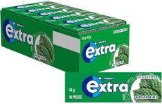 Extra Spearmint, Sugar Free Chewing Gum Pellets, 24 Packets With 10 Pieces