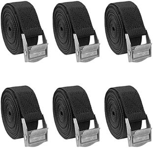 Newpop 300cm 6pcs cinchas de Amarre Zinc, Correas de Amarre cantidades Resistente a 250 kg, Correa de tensión Ajustables para Equipaje, Tablas de Surf, Camping, Portabicicletas, Amarre Cuerda Negro