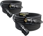 XLR Cables 10ft 2 Pack, Gold Plated