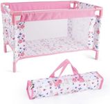 Reborn Baby Dolls Crib, Babys Doll Bed for 18 Inch Baby Dolls, Removable Babys Doll Playpen Toy Crib, Reborn Baby Doll Accessories with Storage Bag, Pack n Play Toy Gift for Kids