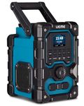 UEME 16W Jobsite DAB/DAB+ FM Radio | Rugged Design | Bluetooth | Rechargeable Battery | Worksite Builders Radio | AUX Input | USB Phone Charging | Includes Mains Adaptor