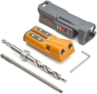 BORA Pro Compact Pocket Hole Jig, Auto Adjusting Drill Guide, Durable Pocket Hole Jig Kit for Woodworking & Tight Spaces - For Materials 1/2 inch to 1 1/2 inch Thick, Power Tool Accessory Jigs