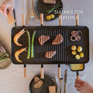 BOSKA Raclette Grill Set – 8-Person Tabletop Cheese Melter