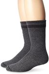 Wigwam Men's Super Boot 2 Pack Sock,Charcoal,Large /shoe Size:Men's 9-12,Women's 10-13