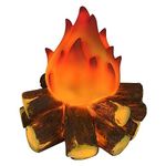 QmjdDymx 3D Fake Fire Campfire, Decorative Faux Fireplace Logs Led Simulation Flameless Charcoal Flame Lamp Battery Powered For Halloween Christmas Thanksgiving Decorations, Style 1