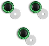 Cookie Box Safety Eyes for Crochet - 3 Pieces - Green