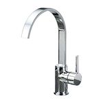 Delta Faucet Kitchen Mixer Faucet I 10 Year Warranty I Hot and Cold Single Handle Kitchen Sink Tap I 360° Swivel Spout I Mandolin Deck Mount Water Saving Kitchen Tap I Chrome I 26601