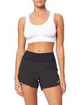 2XU Women's Aero 4" Shorts, Black/Silver Reflective, L