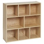 ECR4Kids Birch Wood Streamline 8-Compartment Storage Cabinet, 36 inches high