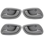 LCWRGS 4Pcs Interior Inside Door Handles Front/Rear Driver & Passenger Side Replacement for Chevy Tracker 1999-2004, Suzuki Esteem Grand Vitara Vitara, Replaces# 80479 80478 30024123 30024125 - Gray