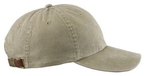 Adams 6-Panel Washed Pigment-Dyed Cap, Khaki, OS