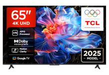 TCL 65V6C-UK 65" 4K Ultra HD, HDR TV, Smart TV Powered by Google TV (Dolby Audio, Voice Control, compatible with Google assistant, Chromecast built-in, 2025 New Model)