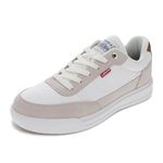 Levi's Men's Aden Sneaker, White/Natural, 9.5