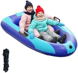 Inflatable Snow Sled, Heavy Duty Snow Tube with Reinforced Handles, Winter Toys Gifts Sleds for Kids Boys Girls, Toboggan for Outdoor Sledding