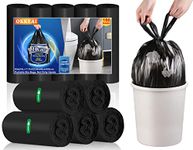 Small Black Bin Bags 10Liter Pedal Bin Liners with Handle,150 Counts Portable Rubbish Bags Plastic Garbage Bags,Mini Wastebasket Trash Bags for Bathroom,Kitchen,Bedroom,Office